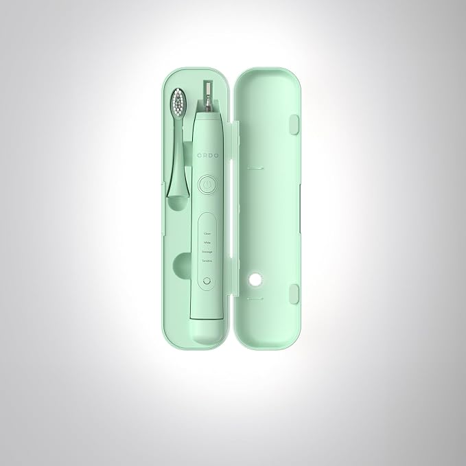 ORDO Sonic+ Toothbrush Travel Case, portable USB Charging, Mint Green | Sonic toothbrush holder, durable design, secure magnetic closure, travel friendly, toothbrush not included - Image 2