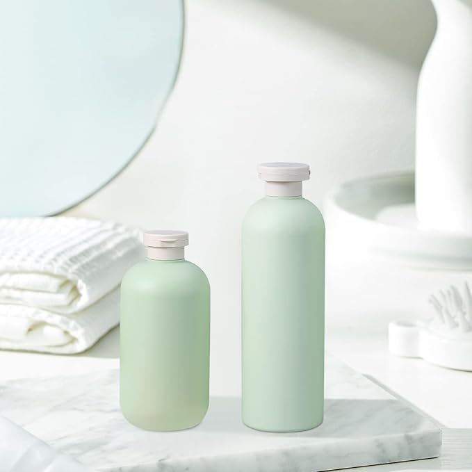 13.5oz Squeeze Bottles with Flip Cap, Refillable Plastic Travel Bottles for Creams, Lotion, Shampoo, Conditioner (2 Pcs) - Image 5