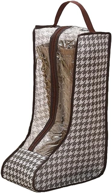 Travel Shoe Bags Tall/Short Boots Storage Bags Dust-proof Shoe Storage Organizer Shoe Pouch with Zipper for Travel and Daily (2 pack tall grid) - Image 2