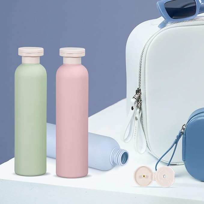 Travel Shampoo Bottle, Empty Plastic Squeeze Bottles 8.8oz with Flip Cap, Lotion Container for Toiletries Travel Size Shampoo and Conditioner - Image 2