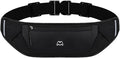 Simptech Running Belt Bag - Lightweight Reflective Waist Fanny Pack for Men Women, Quick-Dry 3-Pocket Running Gear with Phone Holder for Hiking Cycling Travel Essentials (Black) by simptech
