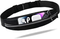 Slim Running Belt for Women and Men, Waterproof Phone Holder for Running, Reflective Waist Pack for Storing Runner’s Essentials Safely, Runner’s Fanny Pack, Money Belt Fits Most Phones (Light Black) by Unknown