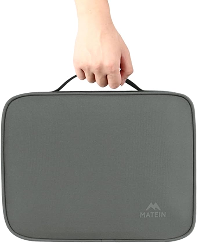 MATEIN Cord Organizer Bag, Travel Universal Cable Organizer Case, Grey | Sturdy Accessories Pouch with Handle, Medium Electronic Carrying Bag for Cable, Tech Organizer Pouch - Image 8