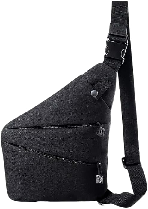 Anti-Theft Sling Bag Right Hand Cross Body Chest Bag Secure Zippers by Dinosaurized