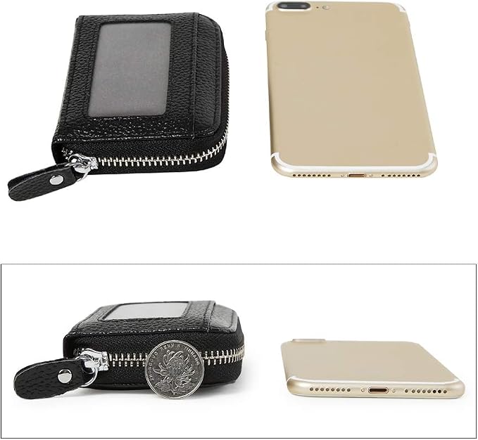Women's RFID Blocking 12 Slots Credit Card Holder Leather Accordion Wallet - Image 4