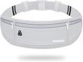 Water Resistant Fanny Pack, Slim Running Belt for Women Men, Grey | 3 Pockets Waist Bag, Running Phone Holder with Adjustable Band, Reflective Running Pouch for Walking Cycling, Fit Most Phone by RDMODO