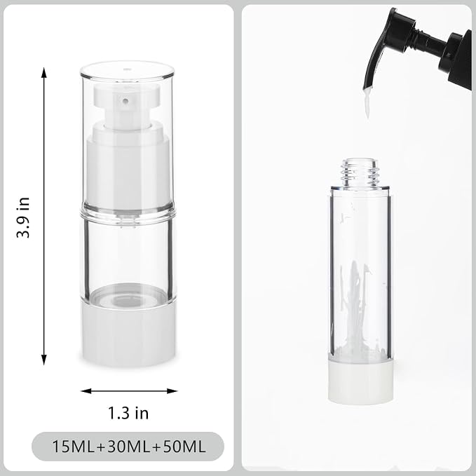 Small Spray Bottles, Plastic Travel Spray Bottle with Fine Mist | 15ml 30ml 50ml 3Pack Refillable Portable Mini Spray Containers; For Cosmetic, Skincare, Hair Makeup Storage; With 9pcs Labels - Image 2