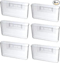 6 Pcs Adhesive Cabinet Door Organizers 8 Inch Clear Storage Bins | Without Drilling, Acrylic Wall Mount Organizer , for Kitchen Bathroom, Bedroom Living, Room, Kitchen Organization by Vankcp