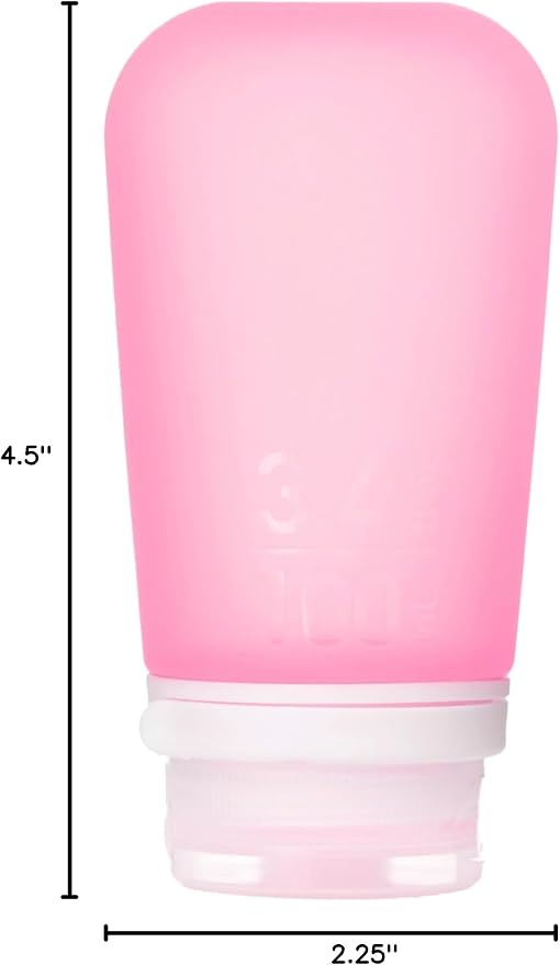 humangear GoToob+ (Large) | Refillable Silicone Travel Bottle | Locking Lid | Food-Safe Material | Pink, Large (3.4 fl.oz.; 100ml) | Refillable & Leak-Proof Silicone Travel Size Bottles with Locking Cap for Toiletries, Camping & TSA Carry-On - Image 7