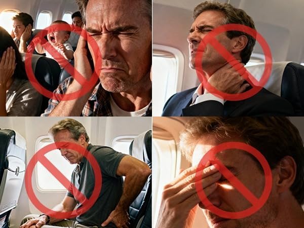 Portable Ultimate Comfort Set for Plane Sleep Kit at Plane Inflatable Travel Pillows Foot Rest Hammock Eye Mask Ear Plugs for Airplane Essentials for Seat Airplane Gadgets for Sleep Comfort (F) - Image 6
