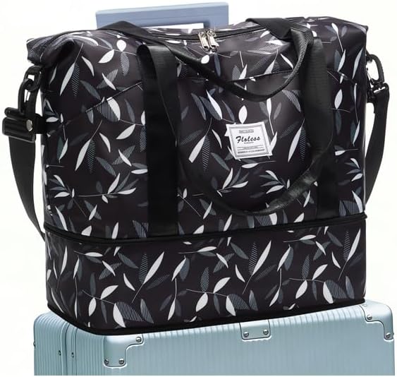 Travel Duffel Bag, Sports Tote Gym Bag, Shoulder Weekender Overnight Bag for Women by WONHOX