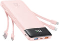 charmast Portable Charger Built-in Cables, 20000mAh Power Bank 6-Output | Travel Fast Charging Battery Pack for iPhone 17/16/15 Samsung Android, Flight-Approved, Multi-Device, USB-C & USB-A, LED % by charmast