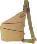 Anti-Theft Sling Bag Right Hand Cross Body Chest Bag Secure Zippers by Dinosaurized
