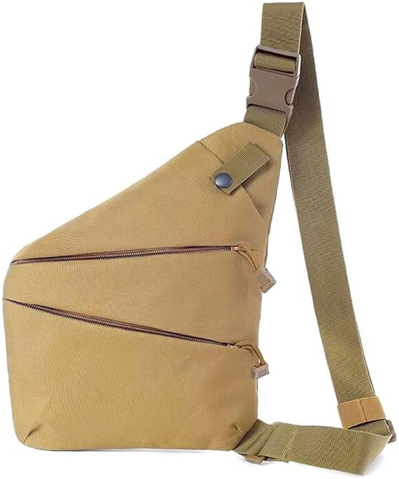 Anti-Theft Sling Bag Right Hand Cross Body Chest Bag Secure Zippers by Dinosaurized