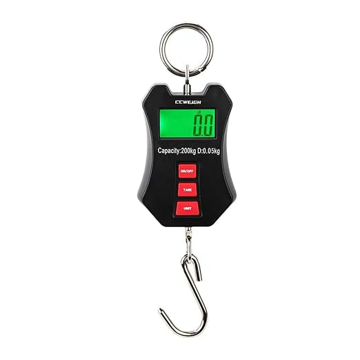 440lb/200kg Digital Crane Scale - Compact LCD Handheld Hanging Scale for Garage, Farm, Hunting, Fishing & More(200kg/Black) - Image 2