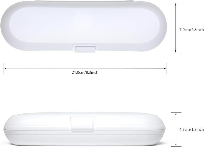 Electric Toothbrush Case Compatible with Oral B/Oral-B Pro/iO/Philips Sonicare/Demita/Bitvae and most other Brand Electric Toothbrushes on the market，White - Image 2