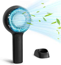 ZOZOO Portable Fan, USB Rechargeable 5 Speed Handheld Fan,LED Display &High Power Motor Table Fan, 2 IN 1 Quiet Strong personal fans for Travel,Camping,Beach Concert (Black) by ZOZOO