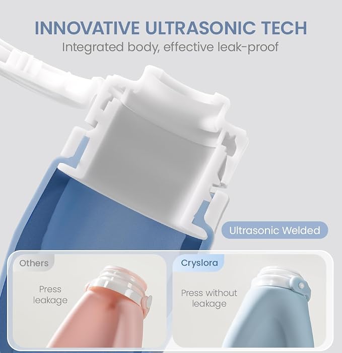 Silicone Travel Bottles for Toiletries, TSA Approved Size 3oz | Ultrasonic, Leak-Proof, Squeezable, Refillable, Sets with Labels, For toiletries, Silicone - Image 3
