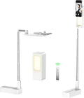4smarts Phone Tripod Recording with LED Light, 360° Rotatable, Portable & Extendable Stand for 3.5-6.9” Smartphones, Wireless Rechargeable, Ideal for Beauty Content & Live Streaming by 4smarts