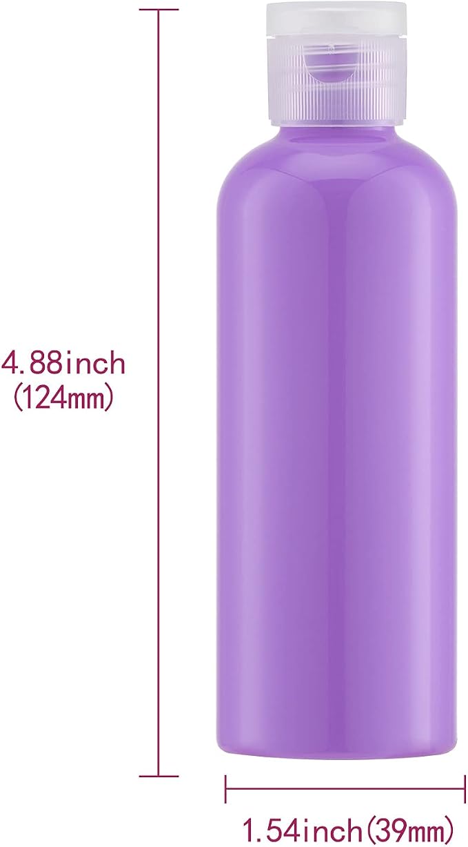 LISAPACK 3.4 oz Travel Bottles for Toiletries, Plastic Shampoo Containers | 5pcs small travel size dispenser, squeeze tubes, leak proof, small empty for liquid, lotion, conditioner, soap, 100 ml, TSA - Image 5
