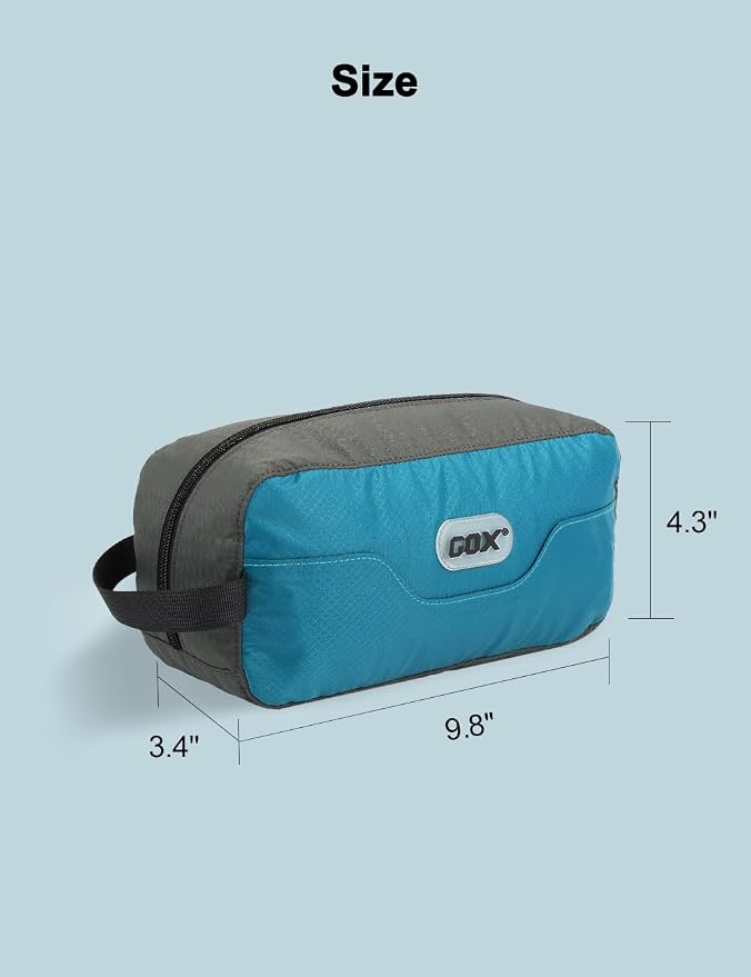 GOX Travel Small Toiletry Bag for Men Nylon Dopp Kit Medicine Bag Travel Organizer Pouch Shave Kits for Teens Toiletry Essentials Bathroom Compact Peacock 9.8 * 4.3 * 3.3 Inches - Image 7