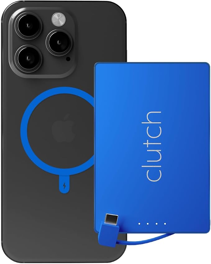 Clutch - Pro USB-C Portable Charger - Compatible with iPhone 15, 16, 17 & Android Devices - Power Bank Magnetic Battery - TSA Travel Approved - USB Rechargeable - Built-in Cable - 5000 mAh - 3.7oz - Image 3