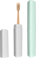 uxcell 2Pcs Travel Toothbrush Case, 8.27 x 1.38 Portable Travel Toothbrush Holder, Plastic Toothpaste Container for Bathroom, Gym, Business Trip, Camping, Green/Gray by uxcell