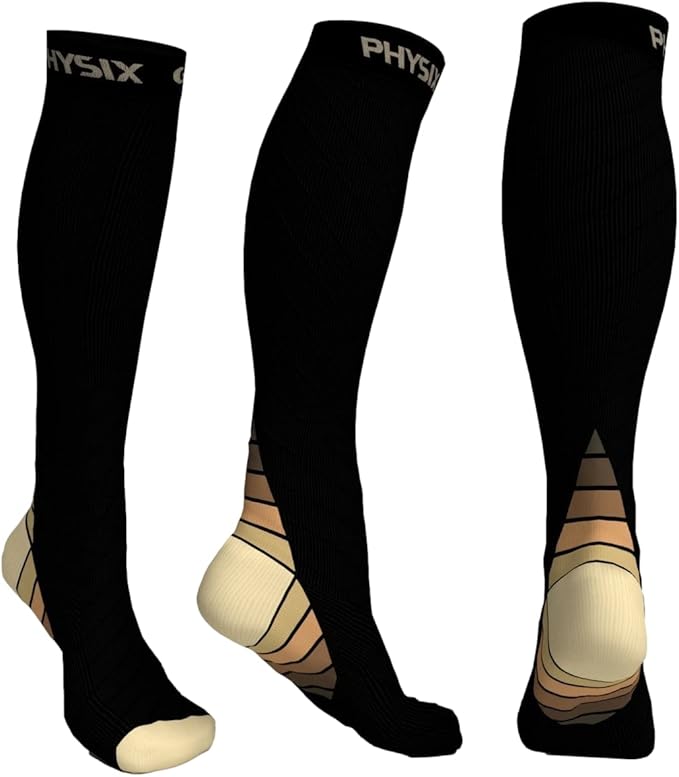 Physix Gear Compression Socks 20-30 mmHg - Men & Women - Running, Nurses, Shin Splints, Flight, Travel by PhysixGearSport