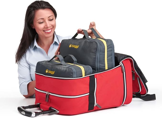 Biaggi Double Deck Compression Packing Cube –2-in-1 Expandable Travel Organizer with Integrated Shoe Cube Compartment – Lightweight Packing for Carry-On or Suitcase - Image 2