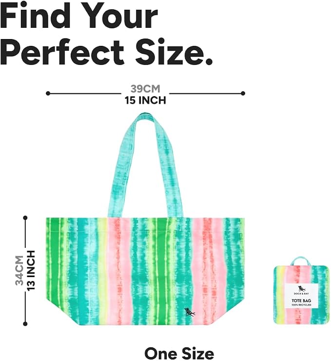 Dock & Bay Everyday Beach Tote Bag - Reusable Carrier Bag for Daily Use - Carries Up to 10kg - 100% Recycled Materials - Image 6