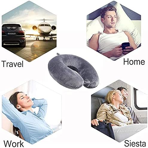 GDEOUP Travel Pillow - Memory Foam Neck Pillow Support Pillow,Luxury Compact & Lightweight Quick Pack for Camping,Sleeping Rest Cushion (Black) - Image 6