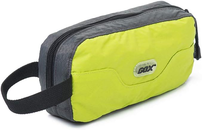 GOX Travel Small Toiletry Bag for Men Nylon Dopp Kit Medicine Bag Travel Organizer Pouch Shave Kits for Teens Toiletry Essentials Bathroom Compact (Green, 7.9 * 3.7 * 2 Inches) by GOX