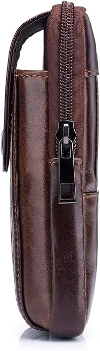 Leather Waist Pack Phone Belt Bag for Men Loop Holster Wallet Cellphone Case Pouch Pack Clip Money Purse - Image 3