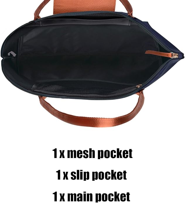 Nylon Tote Bag for Women, Shoulder Foldable Tote with Zipper | GM LIKKIE Large Capacity Waterproof Travel Work Top-handle Everyday Purse, Lightweight Weekend Hobo Handbag - Image 5