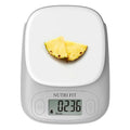 Small Food Scale Digital Kitchen Scales Weight Grams Ounces White | 3-Stage Precision, Max 11lbs, Portable Compact Design, Accurate for Cooking Baking Jewelry Coffee Postage, 2 AAA Batteries by NUTRIFIT