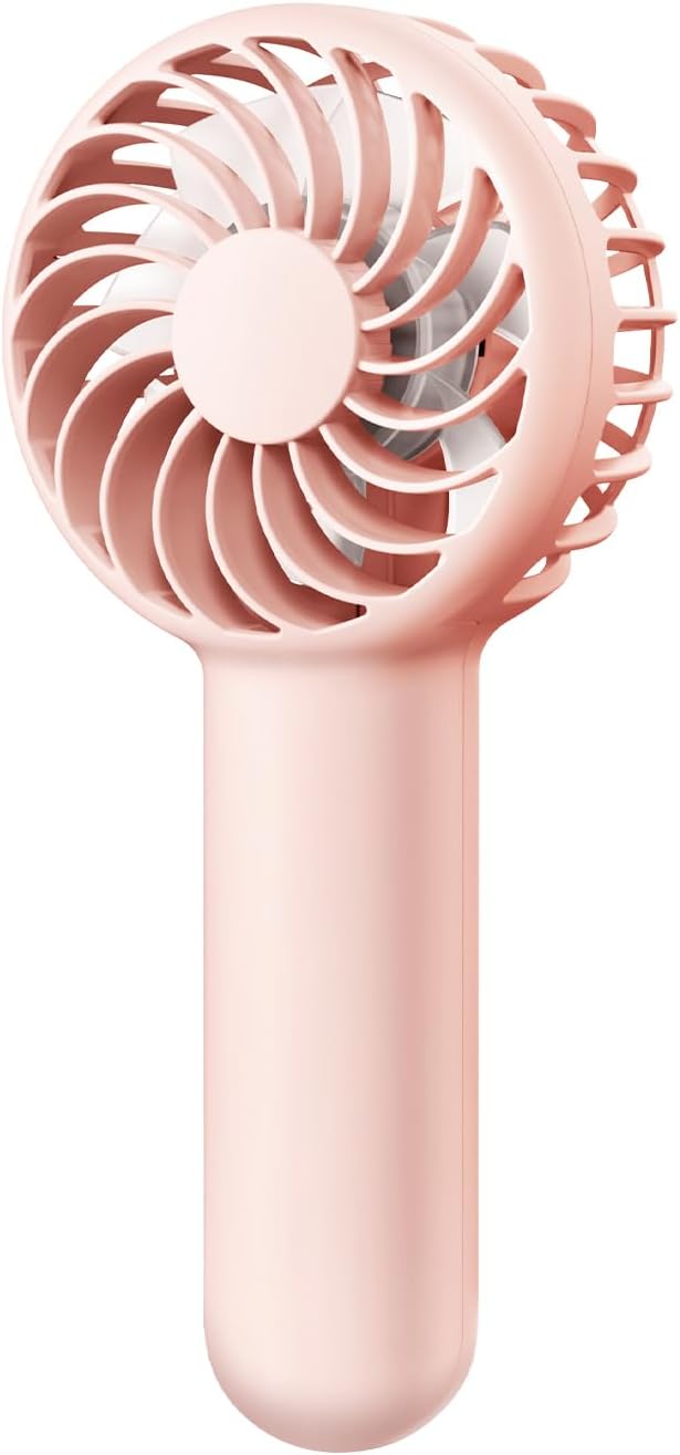 Gaiatop Mini Portable Handheld Fan, Travel Essentials for Women Girl Pink | 3 Speed Powerful, Battery Operated, Small USB Rechargeable, 3.3 oz Small Personal Fan for Makeup Eyelash Camping Beach Cruise by GAIATOP