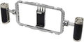 Universal Phone Cage, Aluminum Alloy Smartphone Video Rig with 30 1/4 Screw Holes and 6 Cold Shoe Mounts, for Action Cameras and Mirrorless Setups by FAUOSWUK