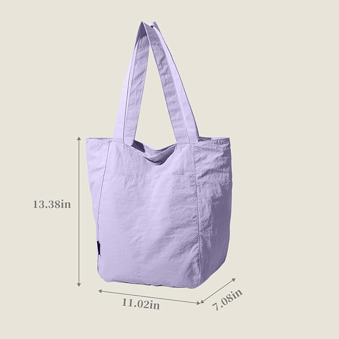 Barsine Tote Bag for Women Unisex Lightweight Nylon Totes Purses and Handbags Large Casual Shoulder Hobo for Travel Gym - Image 7