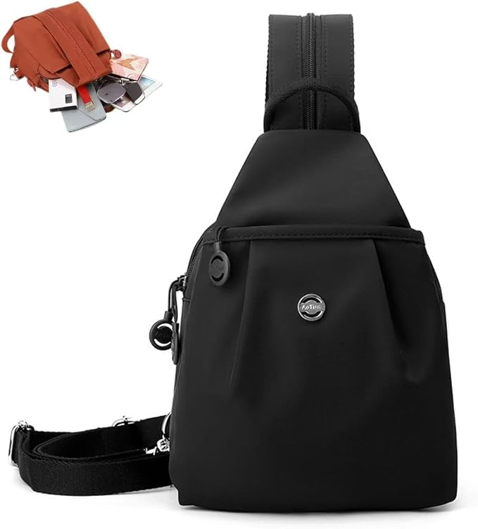 2-Way Commuter Bag 3 in 1 Tote for Women Waterproof Anti-Theft (Black) | Waterproof convertible anti-theft backpack purse. Lightweight multi-compartment bag for work, travel & commute. by Unknown