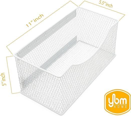 YBM HOME Mesh Magnetic Storage Basket Organizer with Extra Strong Magnets Holds Your Whiteboard and Locker Accessories, Perfect as Marker and Pencil Holder for Office, (16, White) - Image 6
