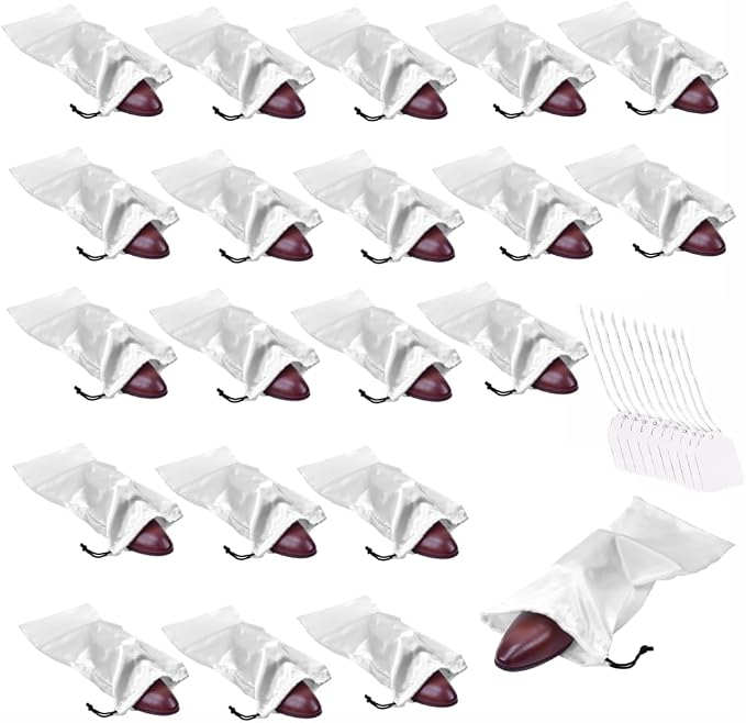 GONGKANGYUAN 20 Pack Satin Shoe Bags for Travel, Drawstring Shoe Storage Bags for Men and Women, Dustproof Moisture-Proof Shoe Pouches for Packing & Organizing Shoes by GONGKANGYUAN