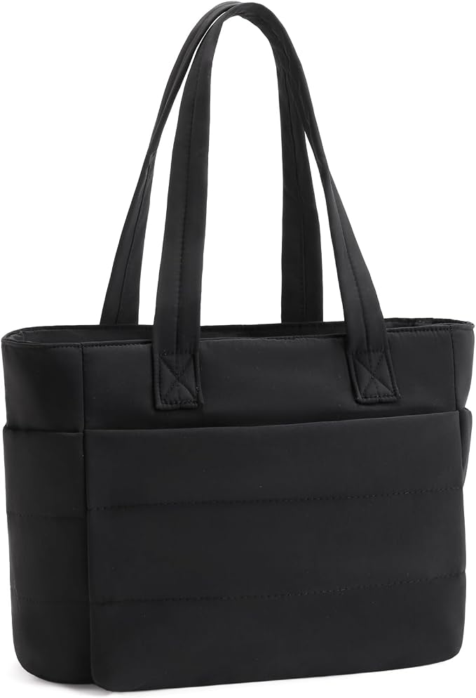 Corduroy Tote Bag for Women Crossbody Bags Lightweight Handbags Shoulder Bag with Zipper Pockets for Work Shopping by AMXNX