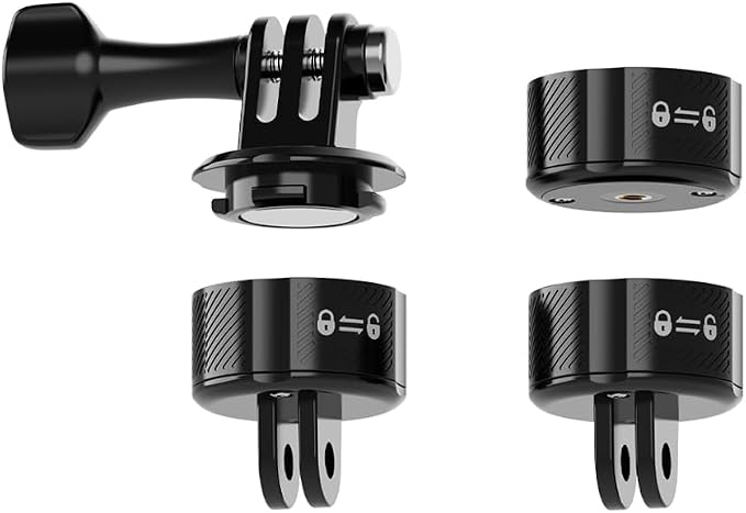 Magnetic Mount Accessories, Basic Set Quick Release Adapter Compatible with Gopro Hero 13/12/11/10/9, Insta360, AKASO, DJI and More (Magnetic Quick Release Kit) by SKEZN
