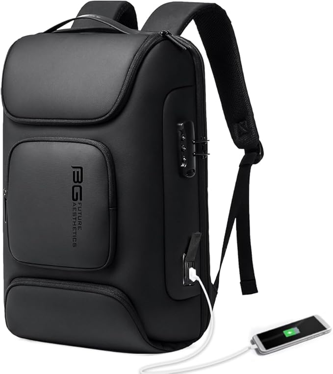 BANGE Business Backpack,Laptop Backpack with USB Charging Port, Slim Business Backpacks Fit for 15.6 INCH,Men Traveling Backpackfor Men and Women by BANGE