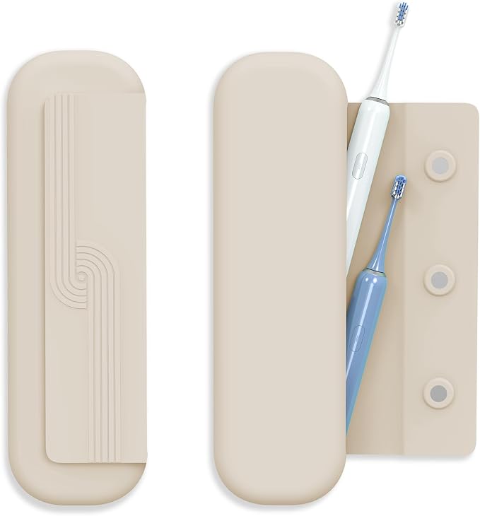 Silicone Toothbrush Travel Case, Pro Large Toothbrush Case for Traveling | Electric & Manual Toothbrush Travel Cover for Men and Women, Portable Toothbrush Holder for Trave, Gym, Business Trip, School by GetEverybodySatisfied