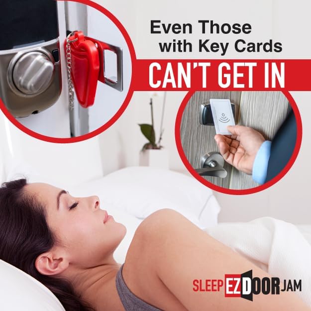 Sleep EZ Portable Door Lock Set for Hotel, Dorm and Travel, 2 Pack | Door jammer, room door lock, extra privacy for inward-opening doors, rentals, apartments and shared spaces, ultra secure - Image 7