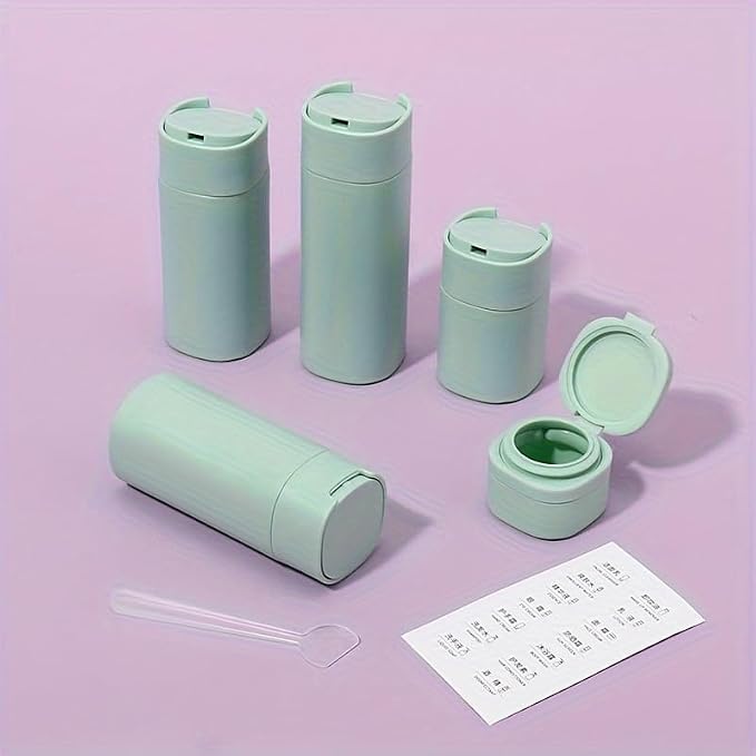 5pcs Travel Cream Dispenser Bottles Set Travel Bottles Toiletry Containers Set, TSA Approved, Travel Essentials - Image 6