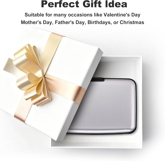Mini RFID Aluminum Wallet Credit Cards Holder Business Card Case Metal ID Case for Men Women (Silver) - Image 7