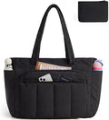 BAGSMART Tote Bag for Women, 2 Set Work Tote Bag with Zipper | 20L Capacity, 15.6'' Laptop Quilted Nurse Handbags for Work Travel College by BAGSMART
