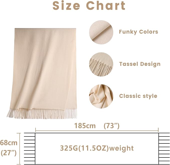 maamgic Women's Scarf Pashmina Shawls Blanket Scarf for Evening Dress | Soft Viscose Blend ,Lightweight,Large Scarf with Cozy Cashmere-Feel, Perfect For Weddings,Cruise Travel & Flights - Image 5